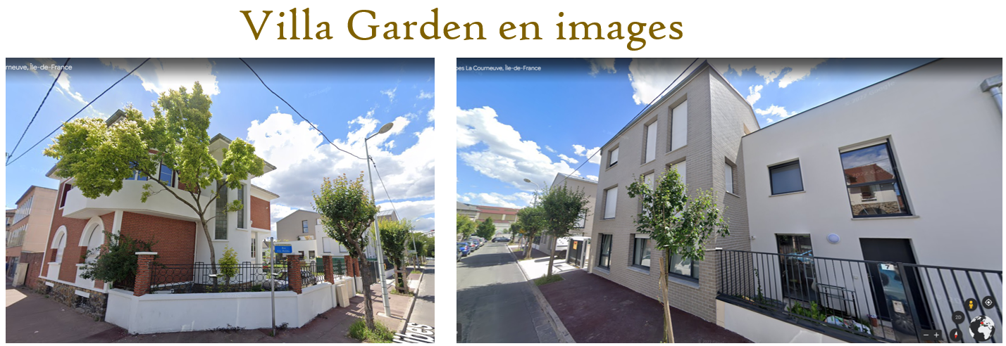 Illustration construction immobilier villa garden