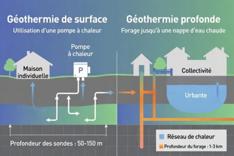Géothermie profonde vs géothermie de surface : les différences