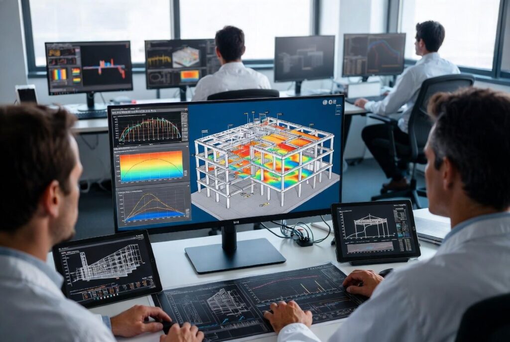 Analyse de la stabilité au feu d’un bâtiment par Construire SA avec simulations techniques et expertise structurelle