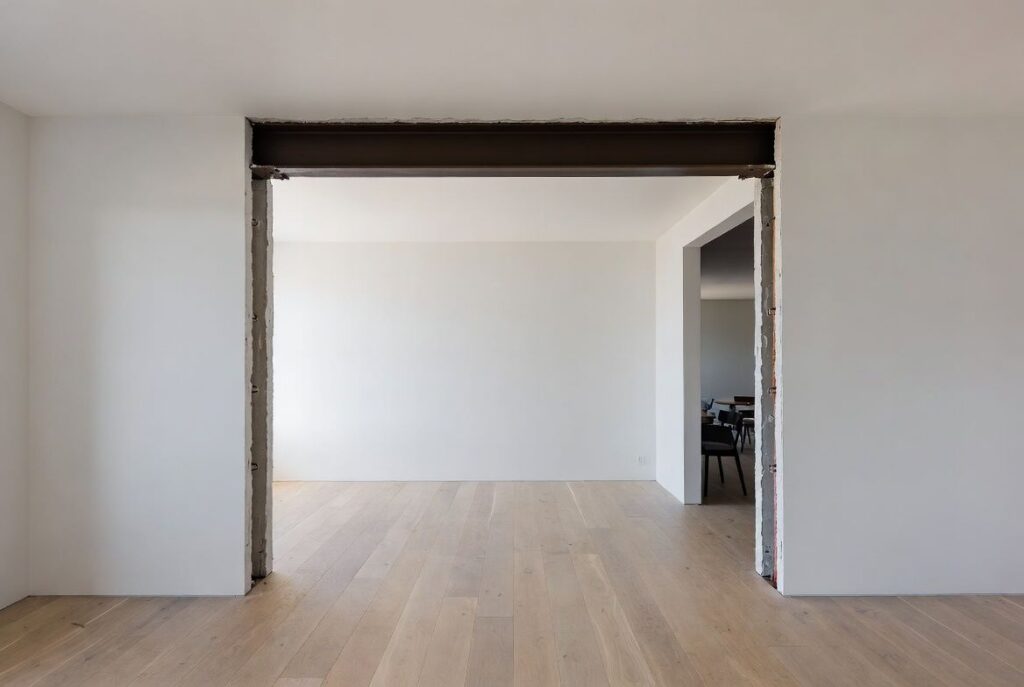 Ouverture de mur porteur finalisée : espace ouvert et luminosité – étude structure Construire SA